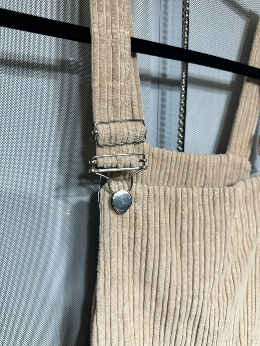 Olé by Koton ($80) Beige Corduroy Pinafore Overall Mini Dress Teen Size 36/ US 4 - Picture 5 of 14